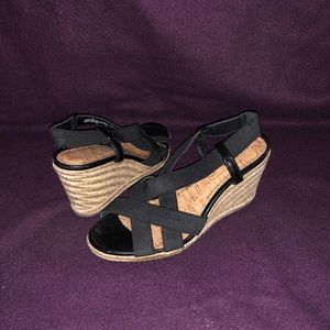 Strappy wedges
